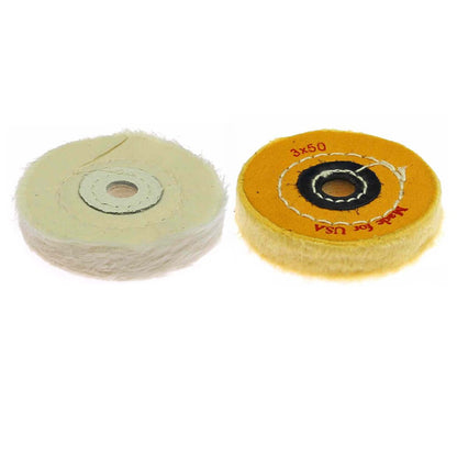 10 pieces 3"/4"/5" Cotton Lint Mirror Polishing Wheel Jewelry Buffing Wheel