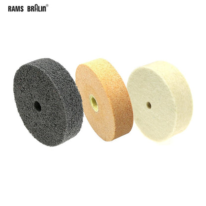 3" Bench Grinder Grinding Wheel Ceramic Nylon Felt Polishing Wheels