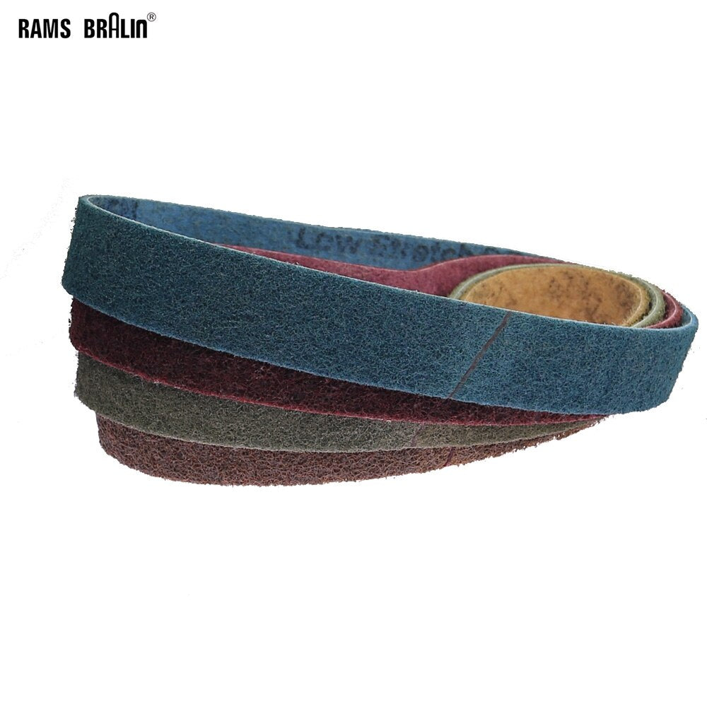 4 pcs 740*40mm Non-woven Nylon Abrasive Sanding Belt Coarse to Fine