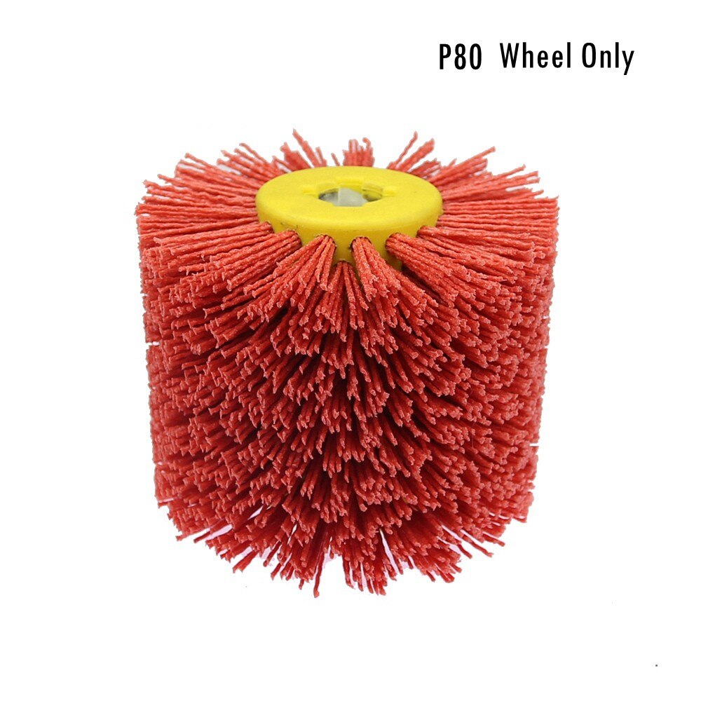 1 piece 120*100*19mm Red Abrasive Wire Drum Brushes Deburring Polishing Buffing Wheel for Furniture Wood