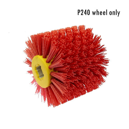 1 piece 120*100*19mm Red Abrasive Wire Drum Brushes Deburring Polishing Buffing Wheel for Furniture Wood
