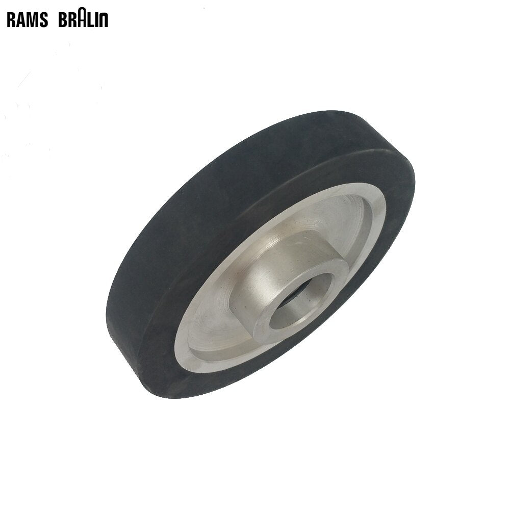 150x25mm Solid Rubber Contact Wheel Belt Grinder Parts Sanding Belt Set