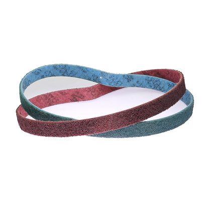 4 pcs 30x1" Non-woven Nylon Stretch-proof Abrasive Sanding Belt 762x25mm Coarse to Fine for Metal Plastic Striping Deburring