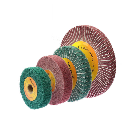 1 piece 100/125/150/200/250/300mm Scotch Brite Mop Polishing Wheel Combi Non-woven Flap Brush