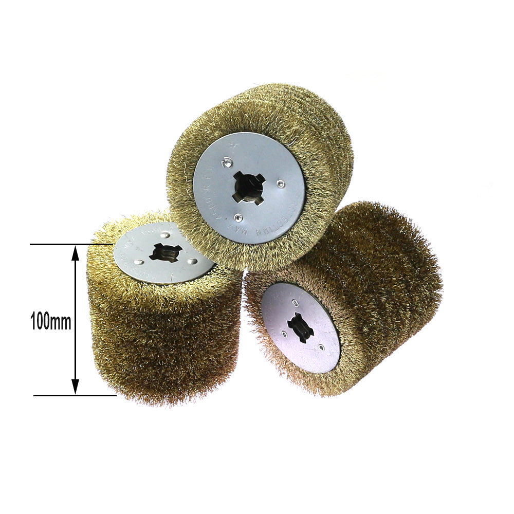 1 piece 120x100x19mm Wire Drawing Wheel Brush Sander Woodworking Polishing Wheels