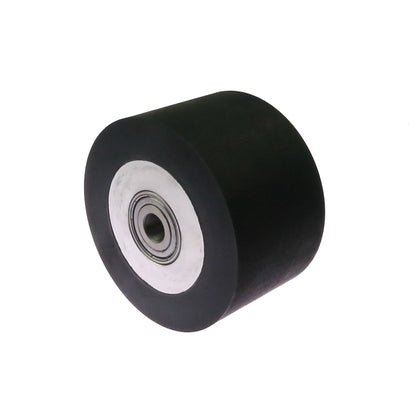 1 piece 100*50mm/60mm/70mm Smooth Surface Rubber Roll Belt Grinder Backstand Idler Contact Wheel with Bearings Installed