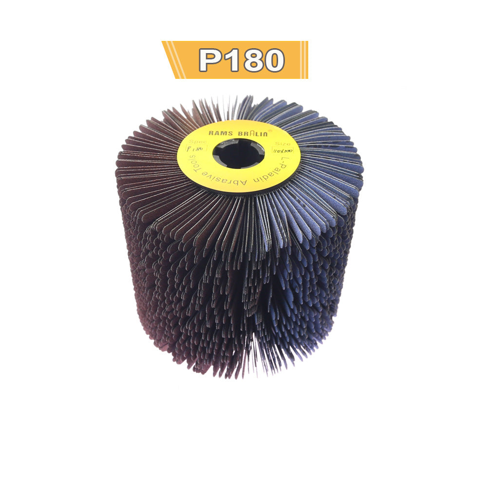 1 piece 110x100x19mm+4 grooves Sanding Cloth Wire Striping Polishing Wheel for Wood Furniture Curved Irregular Surface Finish