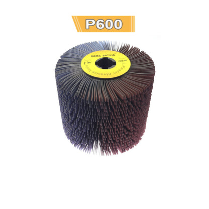 1 piece 110x100x19mm+4 grooves Sanding Cloth Wire Striping Polishing Wheel for Wood Furniture Curved Irregular Surface Finish