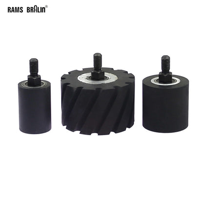 1 piece Dia. 35/50/80mm with M10* 12mm Shaft Mounted Rubber Contact Wheel Roller