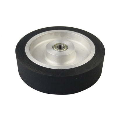 1 piece 200*50mm Grooved/Solid Rubber Contact Wheel Belt Sander Polishing Wheel Abrasive Belts Set