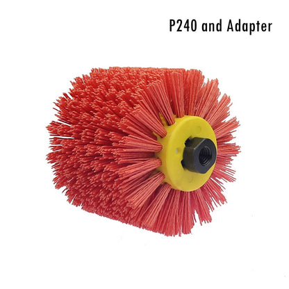 1 piece 120*100*19mm Red Abrasive Wire Drum Brushes Deburring Polishing Buffing Wheel for Furniture Wood