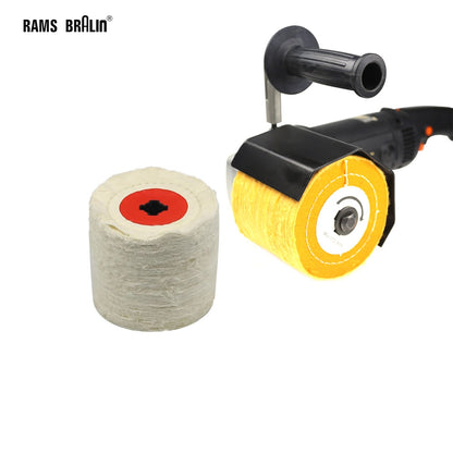 1 piece 120x100x19mm Cotton Cloth Polishing Buffing Wheel Cross Lock Hand Held Polisher Tool