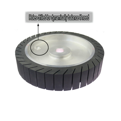 250*50mm Centrifugal Rubber Polishing Wheel 10" Expander Wheel for Sanding belts on Motor Grinder