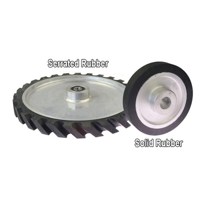 6/8/10/12/14" x 1" Rubber Contact Wheel Belt Grinder Parts Sanding Belt Set