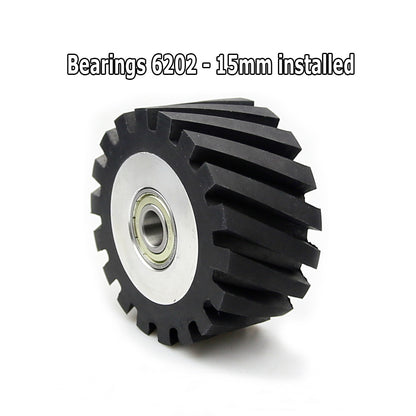 1 piece 100*50mm Solid / Grooved Rubber Contact Wheel Belt Grinder Part