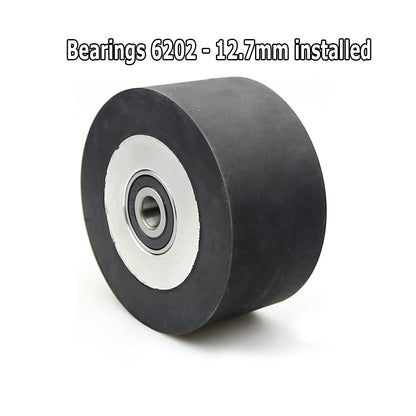 1 piece 100*50mm Solid / Grooved Rubber Contact Wheel Belt Grinder Part