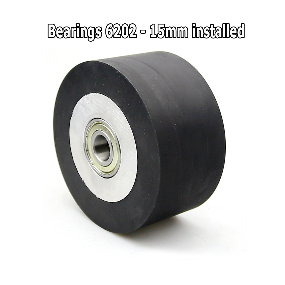 1 piece 4x2" Solid / Grooved Rubber Contact Wheel Belt Grinder Part